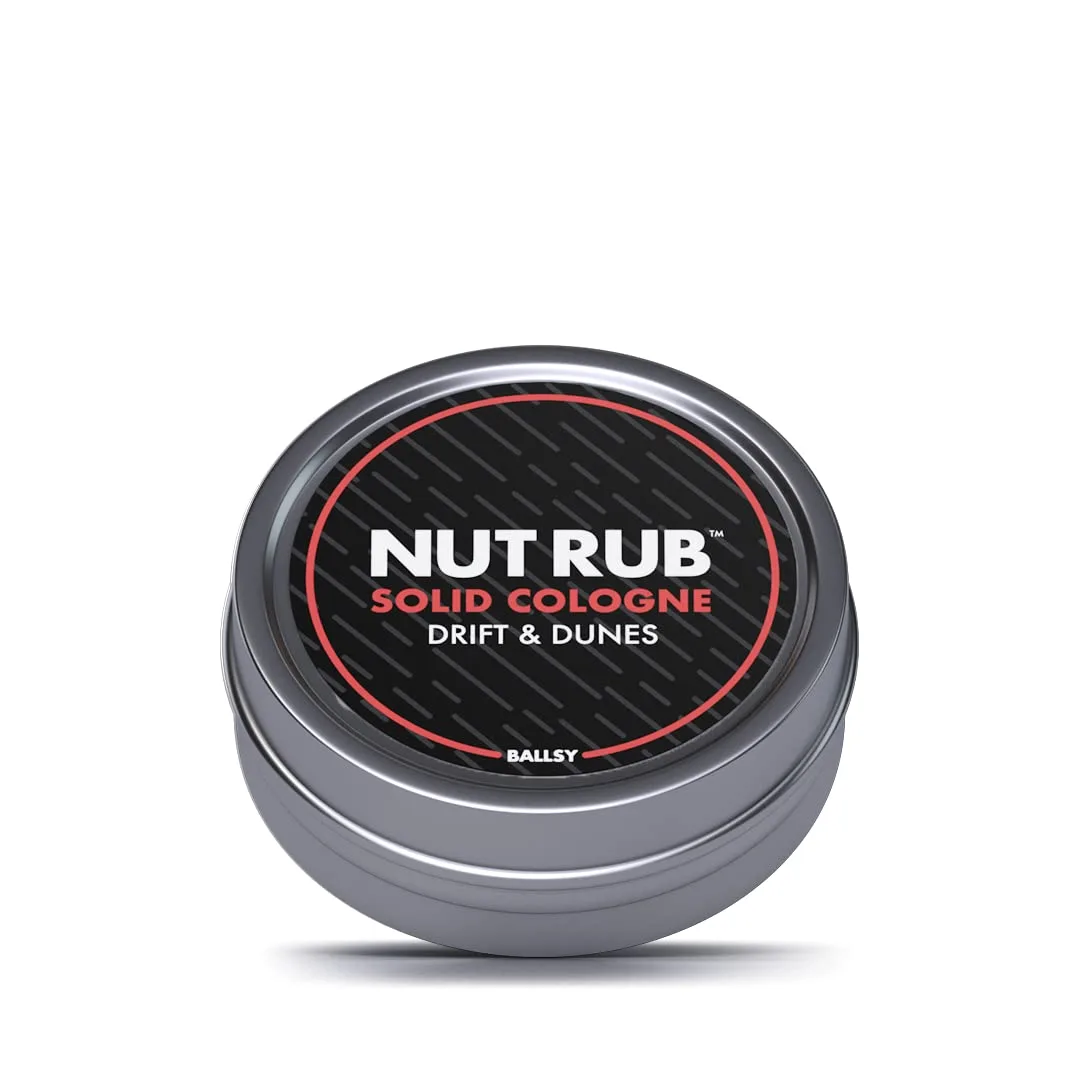 Ballsy Nut Rub Mens Cologne, Solid Cologne for Men, Bourbon&Barrel, 0.85 Oz