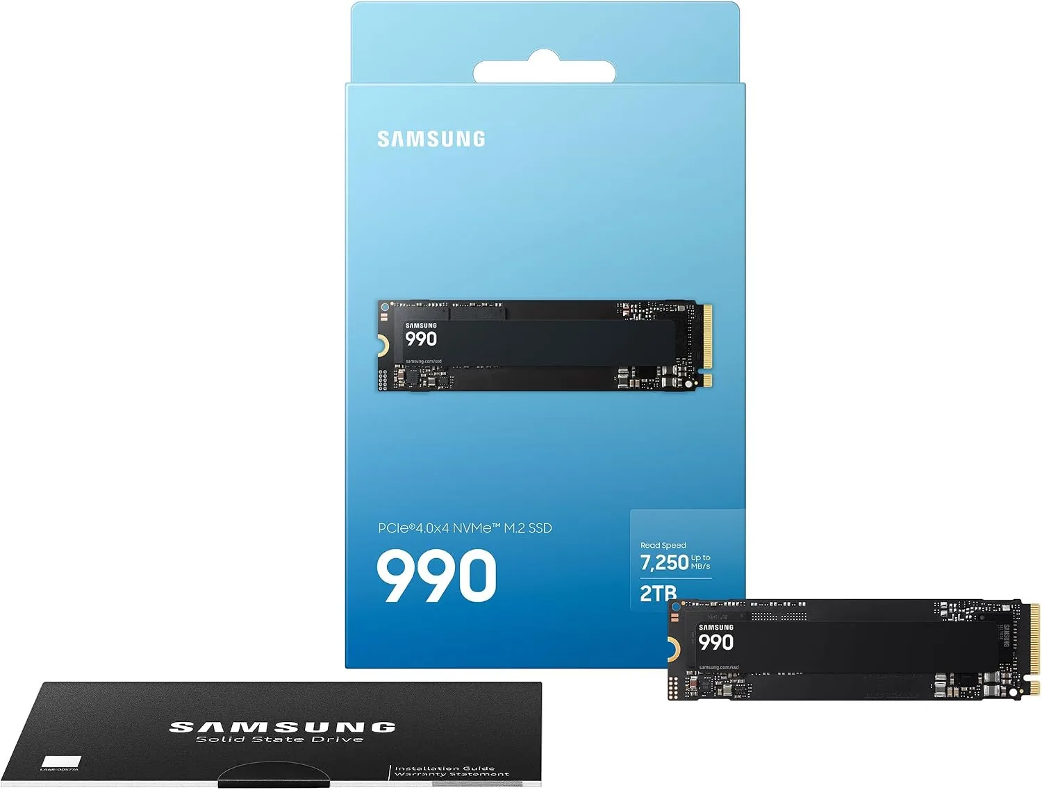 Samsung Internal SSD 990 1TB, Read/Write Speeds Up to 7,150/6,450 MB/s