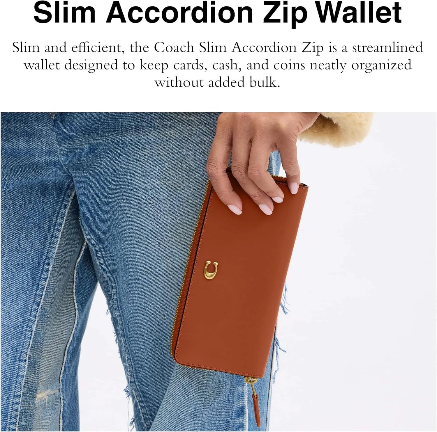 Coach Essential Slim Accordion Zip Wallet