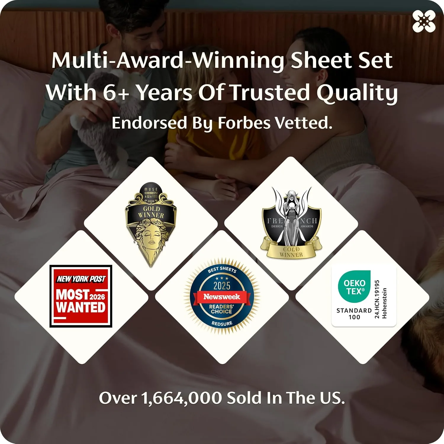Bedsure PureWoven 100% Rayon Derived from Bamboo, Full Size Sheets, 4 PCS
