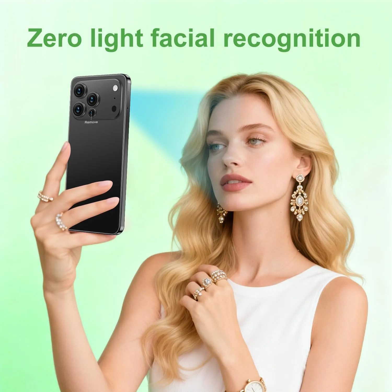 Huness 17 PM Smartphone Unlocked Cell Phone,6.99" HD Screen Unlocked Phone,16+512GB Android 15 Battery 7000mAh,Face ID/Dual SIM/5G/Fingerprint Button Unlock/Photos/GPS (Black)