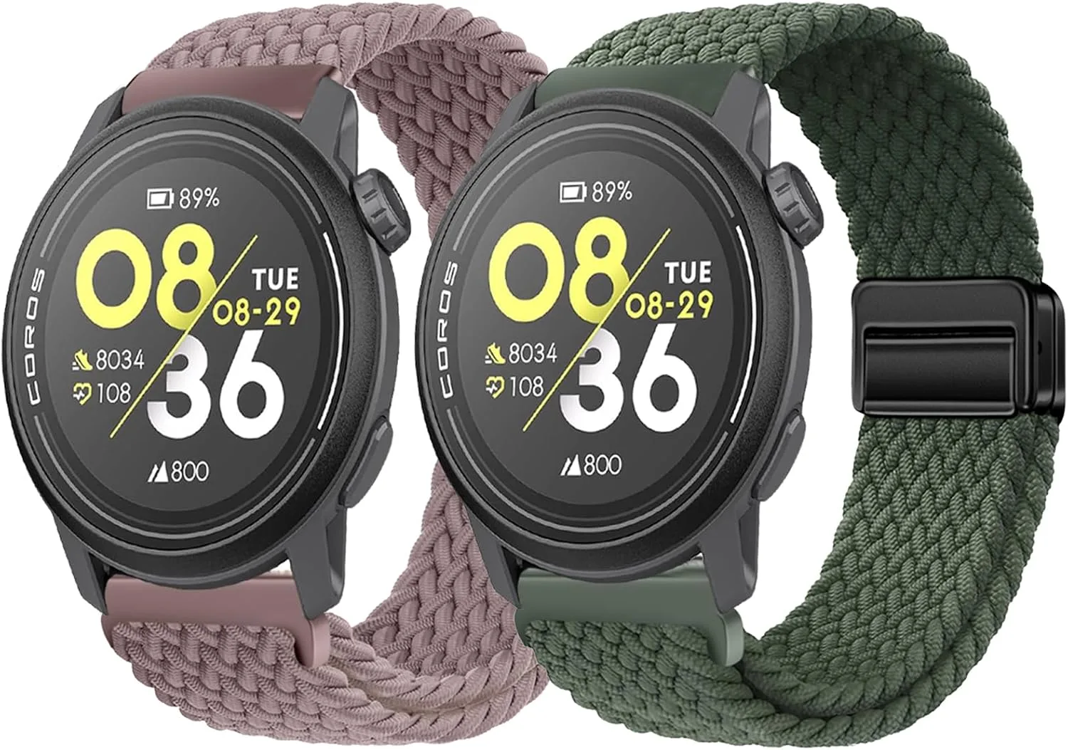 2 Pack Nylon Magnetic Band for COROS PACE 4/3/APEX 2 PRO/APEX PRO/APEX46mm