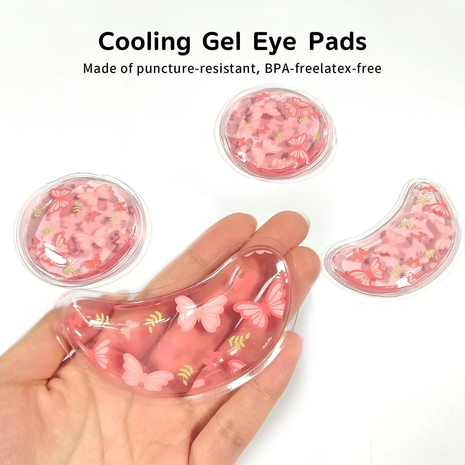 4PCS Gel Eye Ice Pack Set Reusable, Cold and Hot Compress for Eyes