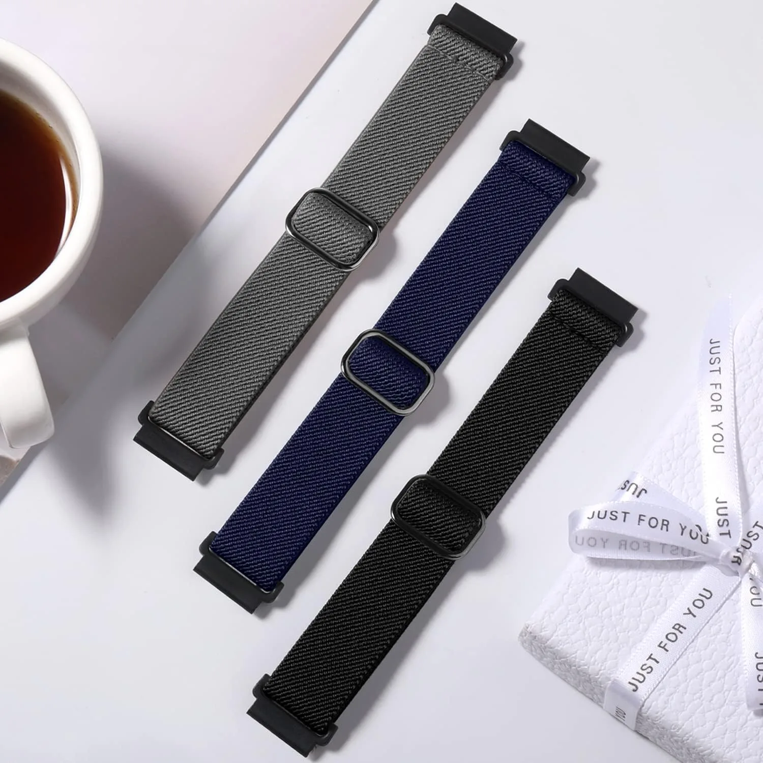 Lerobo Elastic Bands Compatible with Samsung Galaxy Watch 7 6 5 40mm 44mm/Watch 6 Classic 43mm 47mm/Watch 4 Classic Band 42mm 46mm/Active 2,3 Pack 20mm Soft Adjustable Nylon Breathable Sport Band