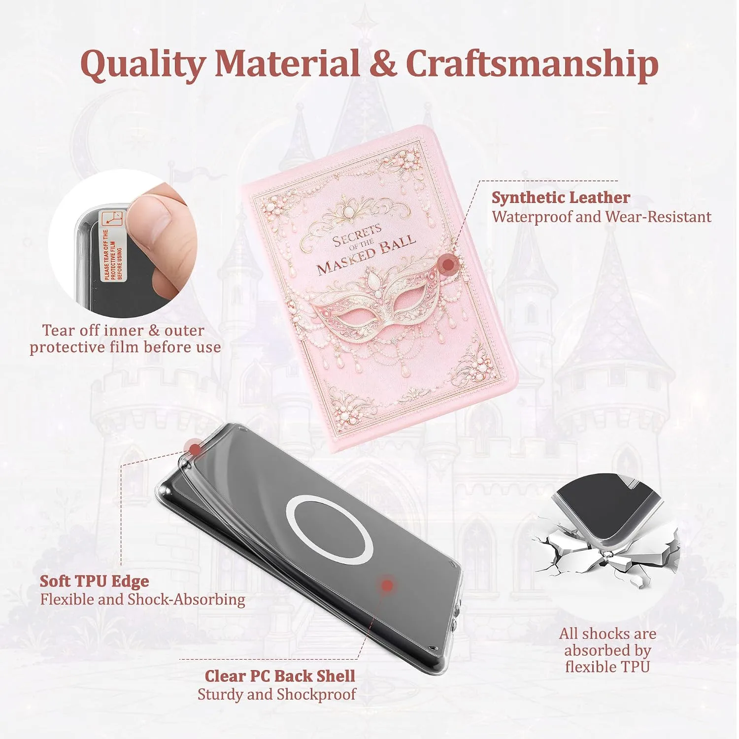 Magnetic Book Cover Case for 7'' Kindle Paperwhite & Colorsoft