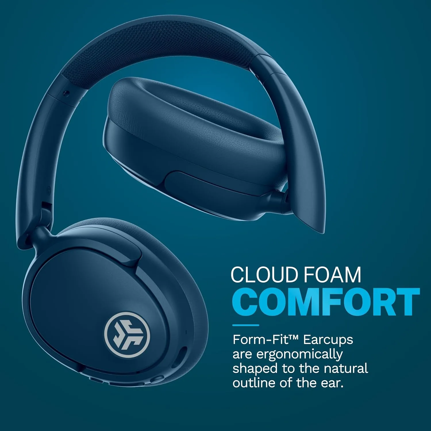 JLab JBuds Lux ANC Wireless Over-Ear Headphones, Limited Edition Navy