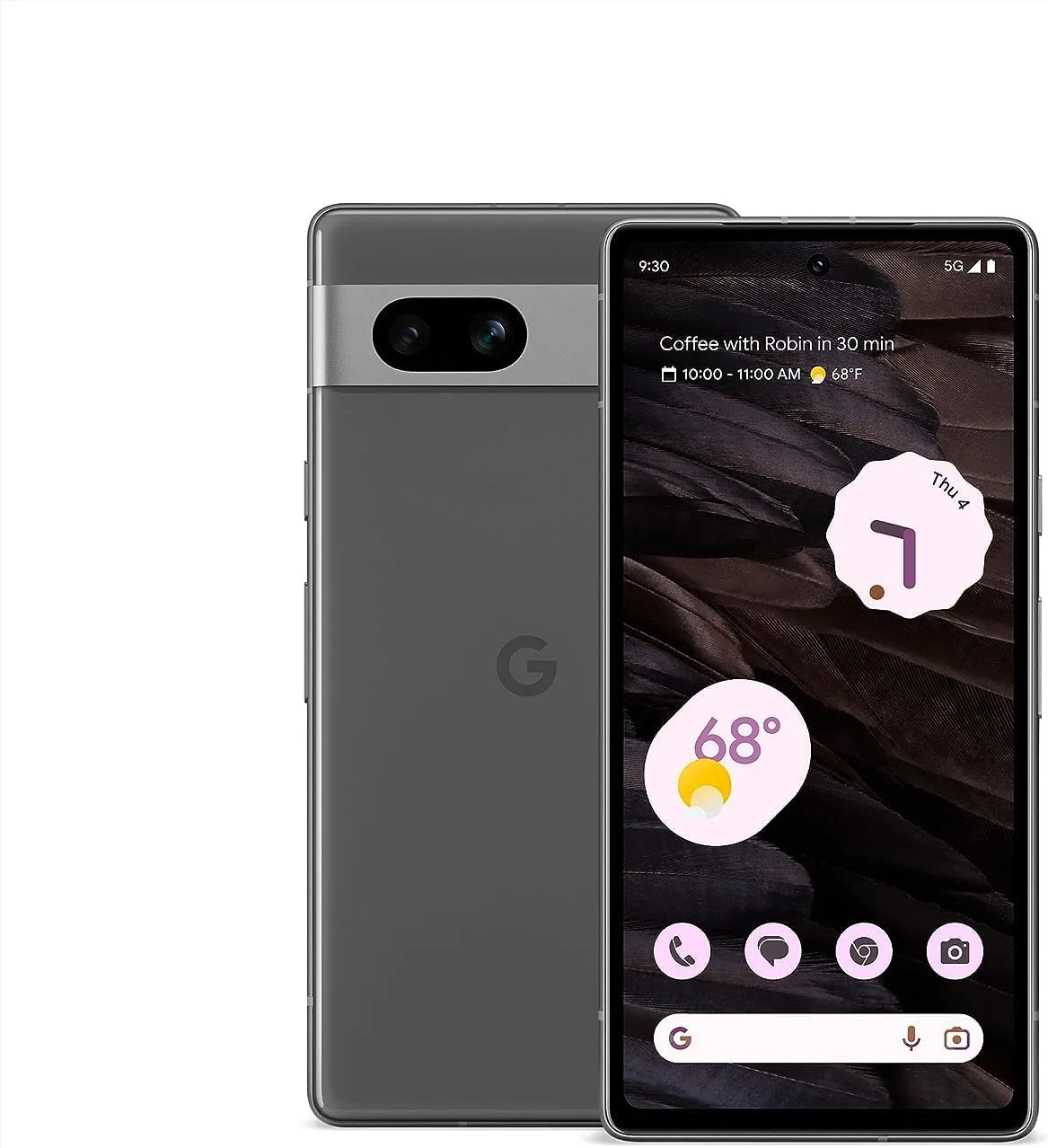 Google Pixel 7a 5G, 128GB, Charcoal - Unlocked (Renewed)
