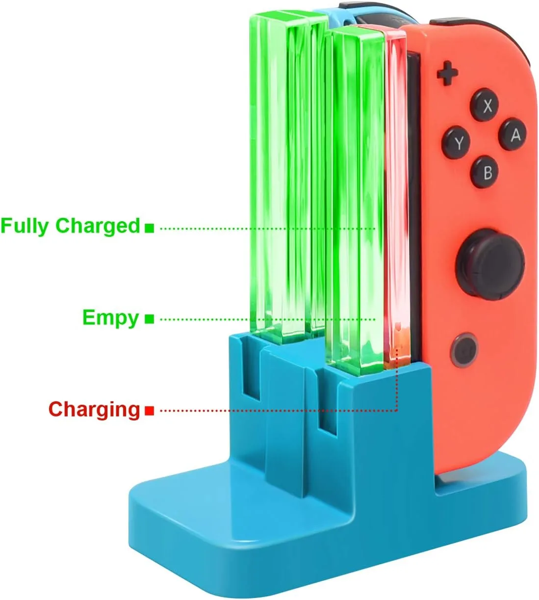 FASTSNAIL Switch Controller Charger for Nintendo Switch for JoyCons - Blue