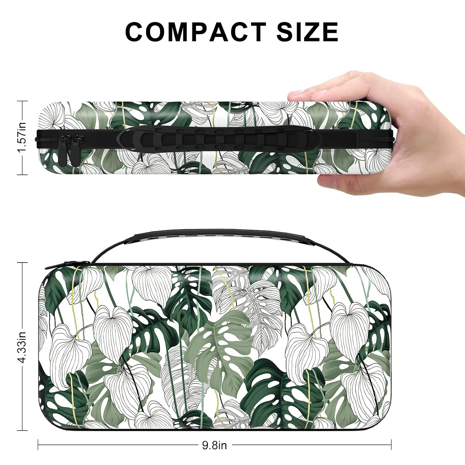 NPOOYI Carrying Case for Nintendo Switch OLED 2021/2017, Hard Shell Cover
