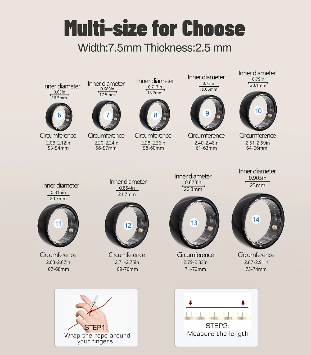 AI Smart Ring for Women Men, Health Ring with AI Health Analysis