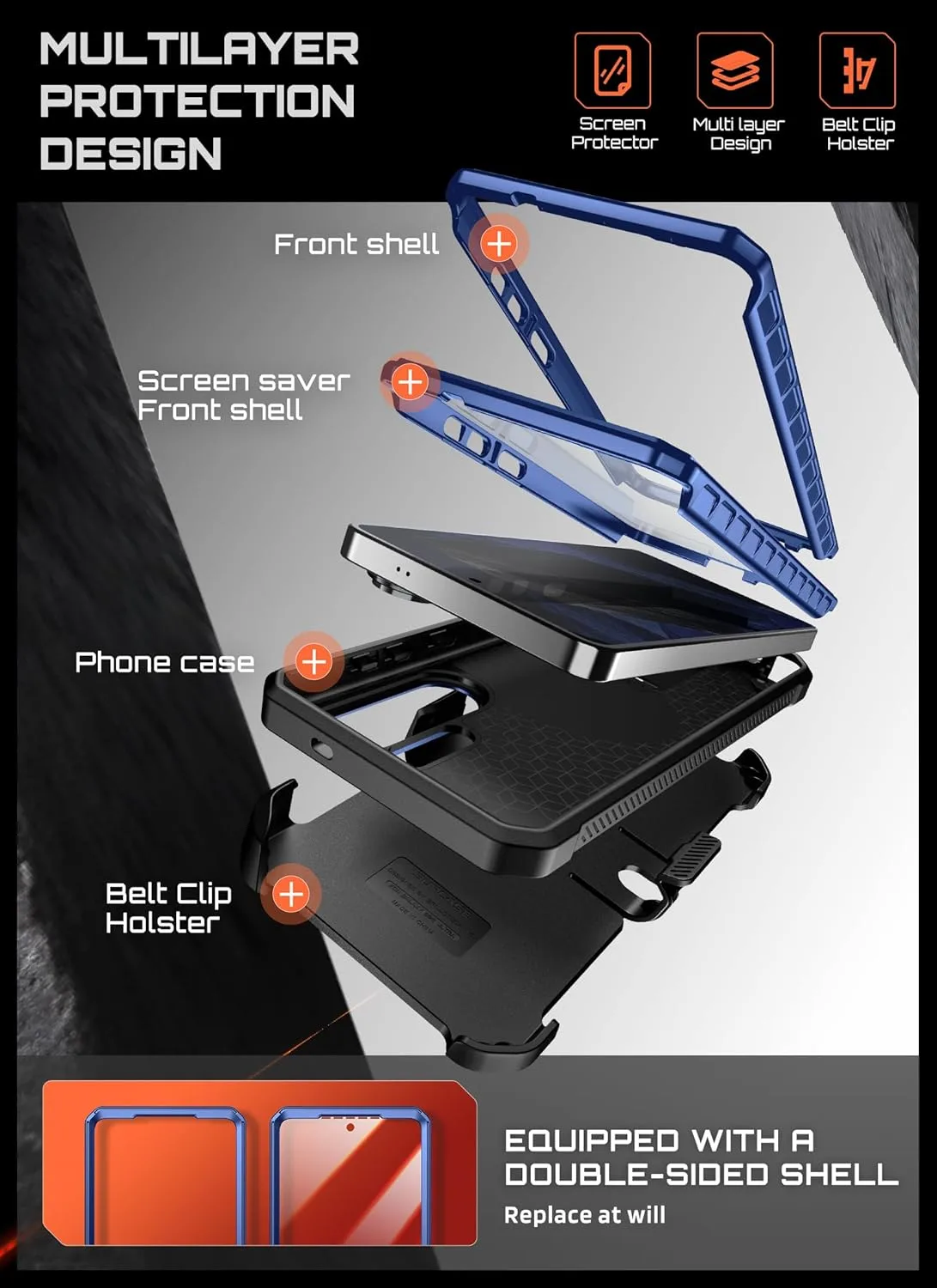 SUPCASE for Samsung Galaxy S26 Ultra Case with Built-in Stand, Cobalt
