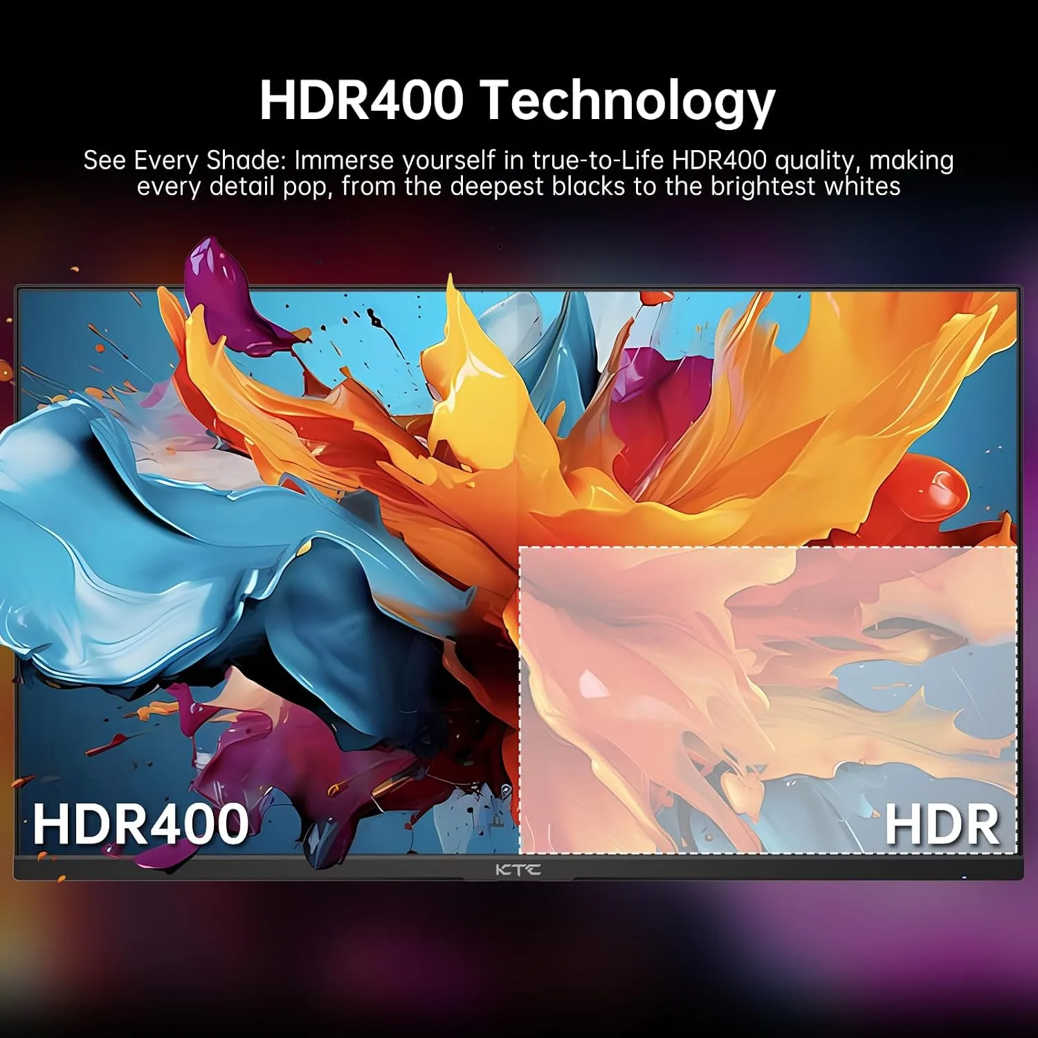 KTC 24 Inch 190Hz Gaming Monitor, FHD 1080P, HDR 400, Fast IPS, H24F8
