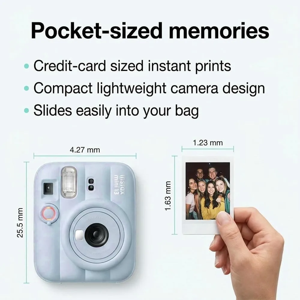 Fujifilm Instax Mini 13 Frost Blue Instant Camera with 20-Sheet Film Set