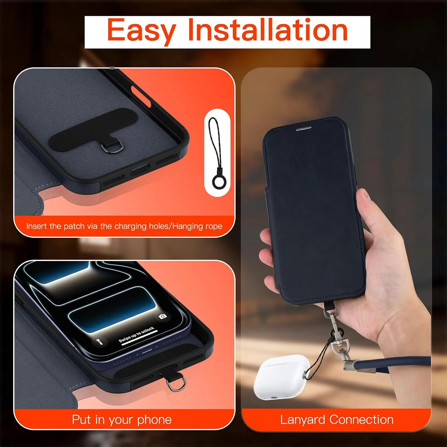 Wallet Phone Case Crafted for iPhone 17 Pro Blue