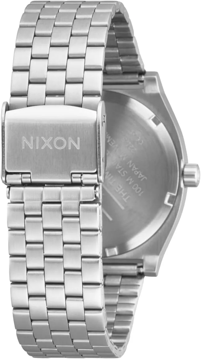 NIXON Time Teller A045 - 100m Water Resistant Men's Analog Fashion Watch (37mm Watch Face, 19.5mm-18mm Stainless Steel Band)