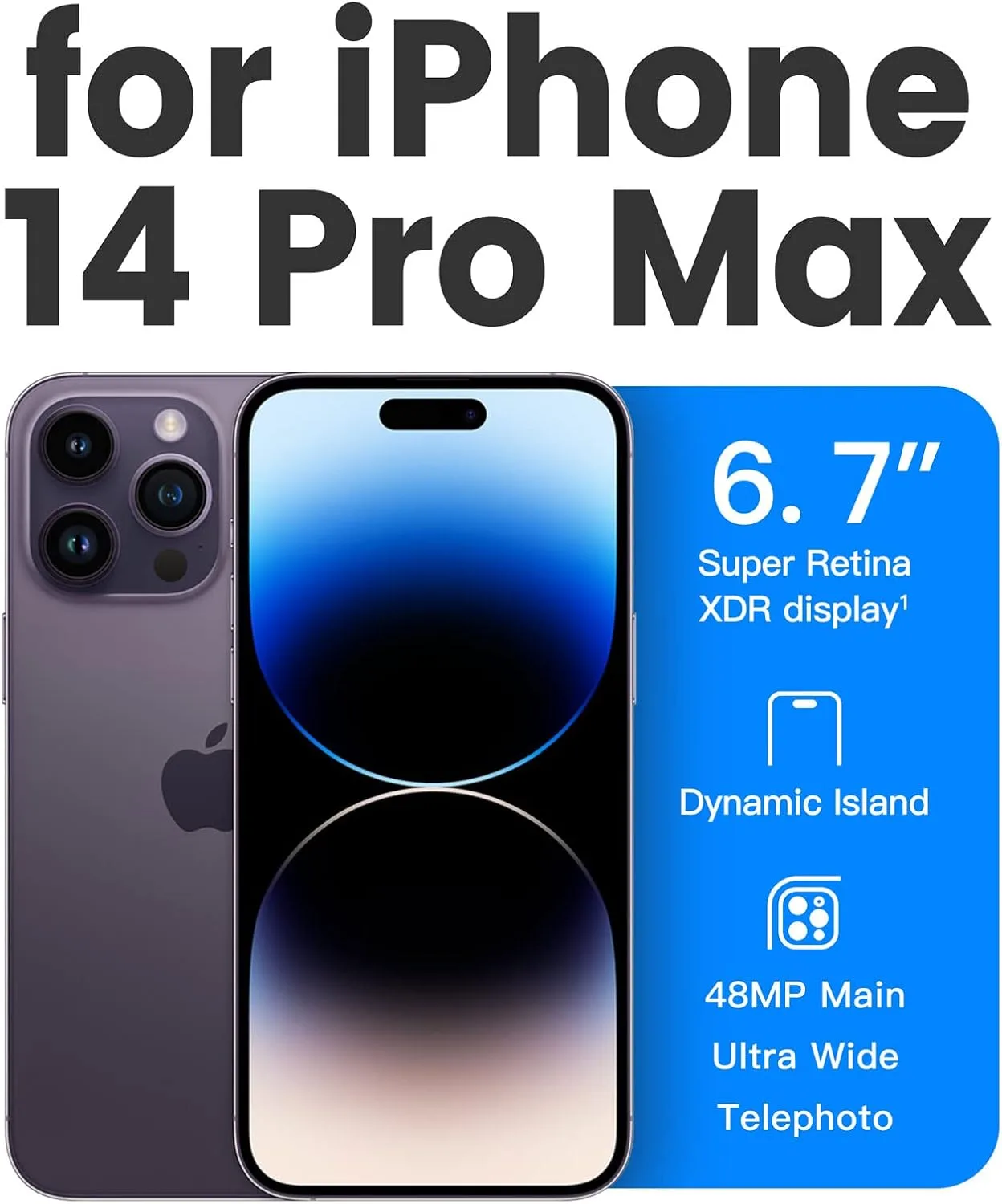 Mkeke for iPhone 14 Pro Max Case Clear, [Not-Yellowing][Military-Grade Drop Protection] Shockproof Protective Phone Cases 2022
