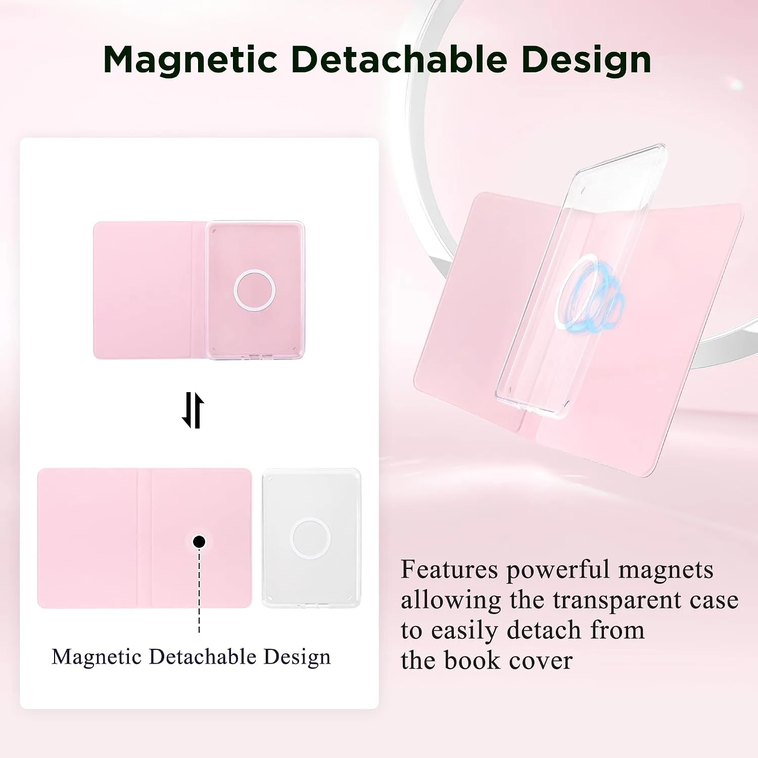 Magnetic Book Cover Case for 7'' Kindle Paperwhite & Colorsoft