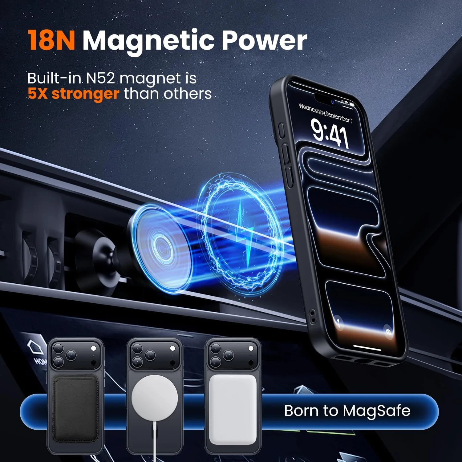 toushion 3 in 1 for iPhone 17 Pro Case Matte Black