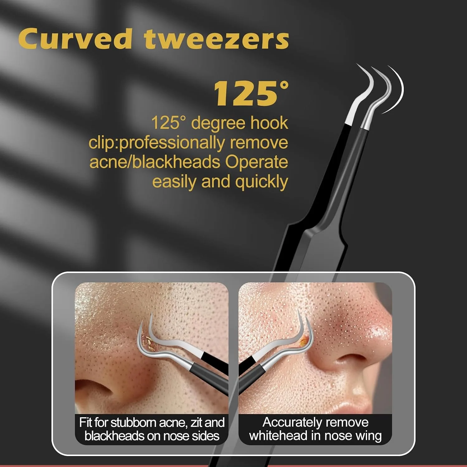 WSYUB Professional Blackhead Tweezers and Ingrown Hair Tweezers