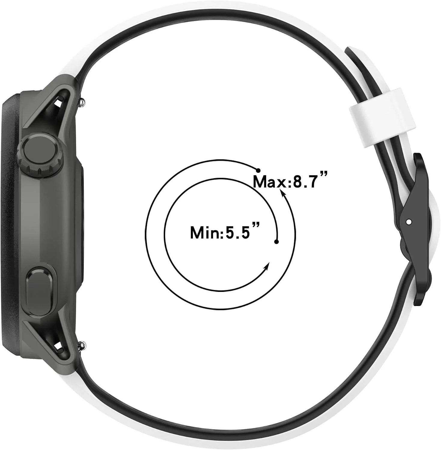 E ECSEM Compatible with COROS PACE 2 & COROS APEX 42mm & COROS APEX 2 Bands Two-Toned Silicone Breathable Replacement Sport Strap Quick-Release Wristband for COROS PACE 2 Smart Watch Women Men