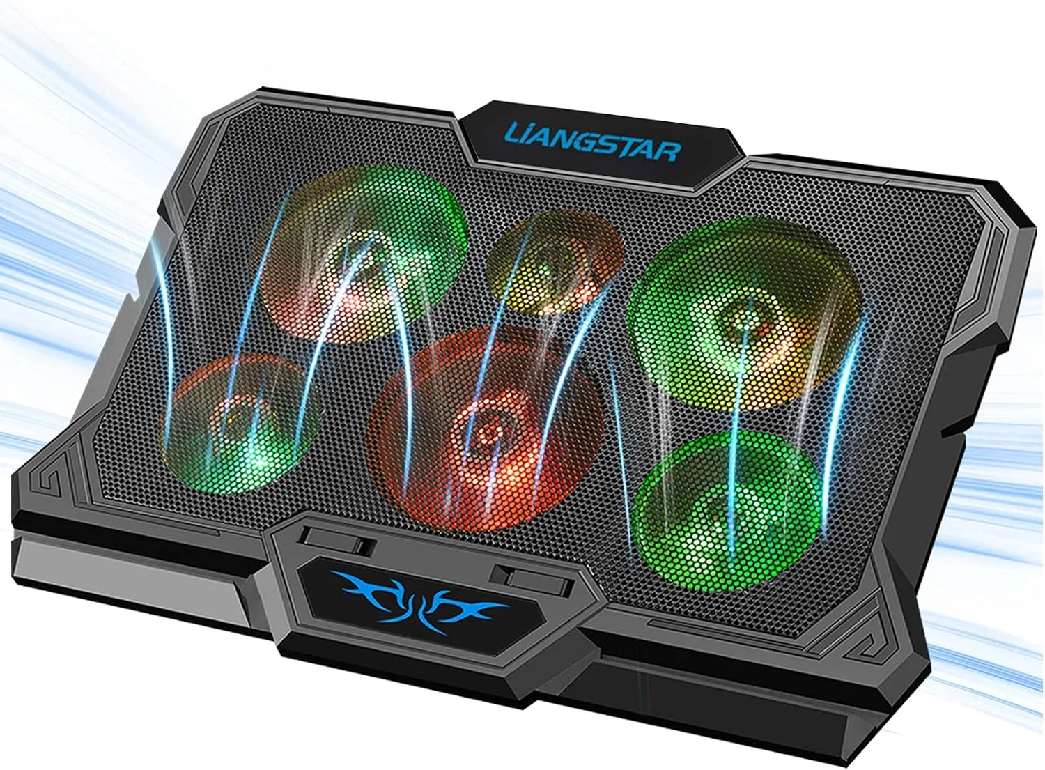 Base de enfriamiento para laptop Liangstar 6 ventiladores RGB para laptops 15.6-17 pulgadas