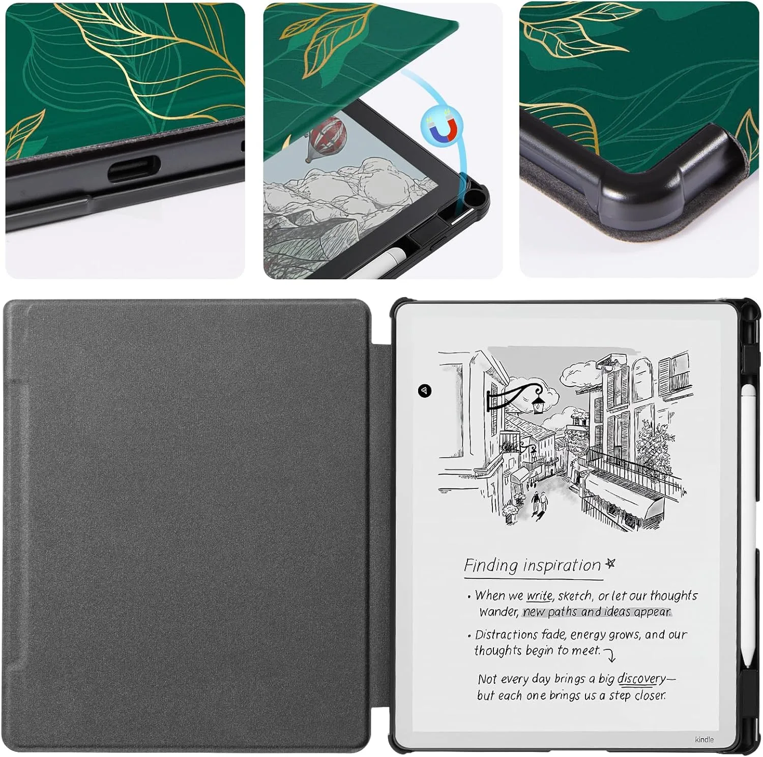 CoBak Case for 11" Kindle Scribe 3rd Generation 2025, Kindle Scribe Colorsoft - All New PU Leather Cover with Auto Sleep Wake, Pen Holder for Scribe 11" 2025 Released
