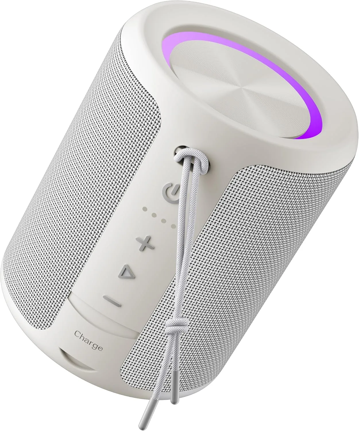 Portable Bluetooth Speaker, IPX7 Waterproof Wireless Speaker with 20W Loud Stereo Sound, 15H Playtime & Beat-Synced RGB Light, Small Outdoor Speaker for Shower, Pool, Beach,Hiking,Gifts(Gray)
