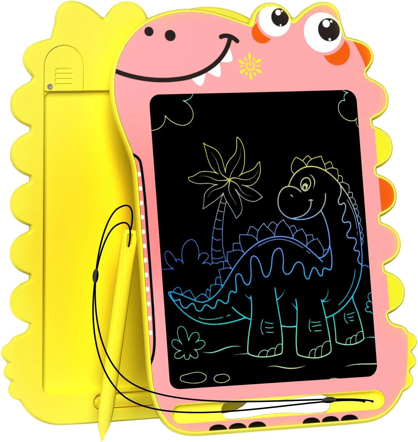 BKM LCD Writing Tablet for Kids, 8.5 Inch Colorful Doodle Board Toys, Pink