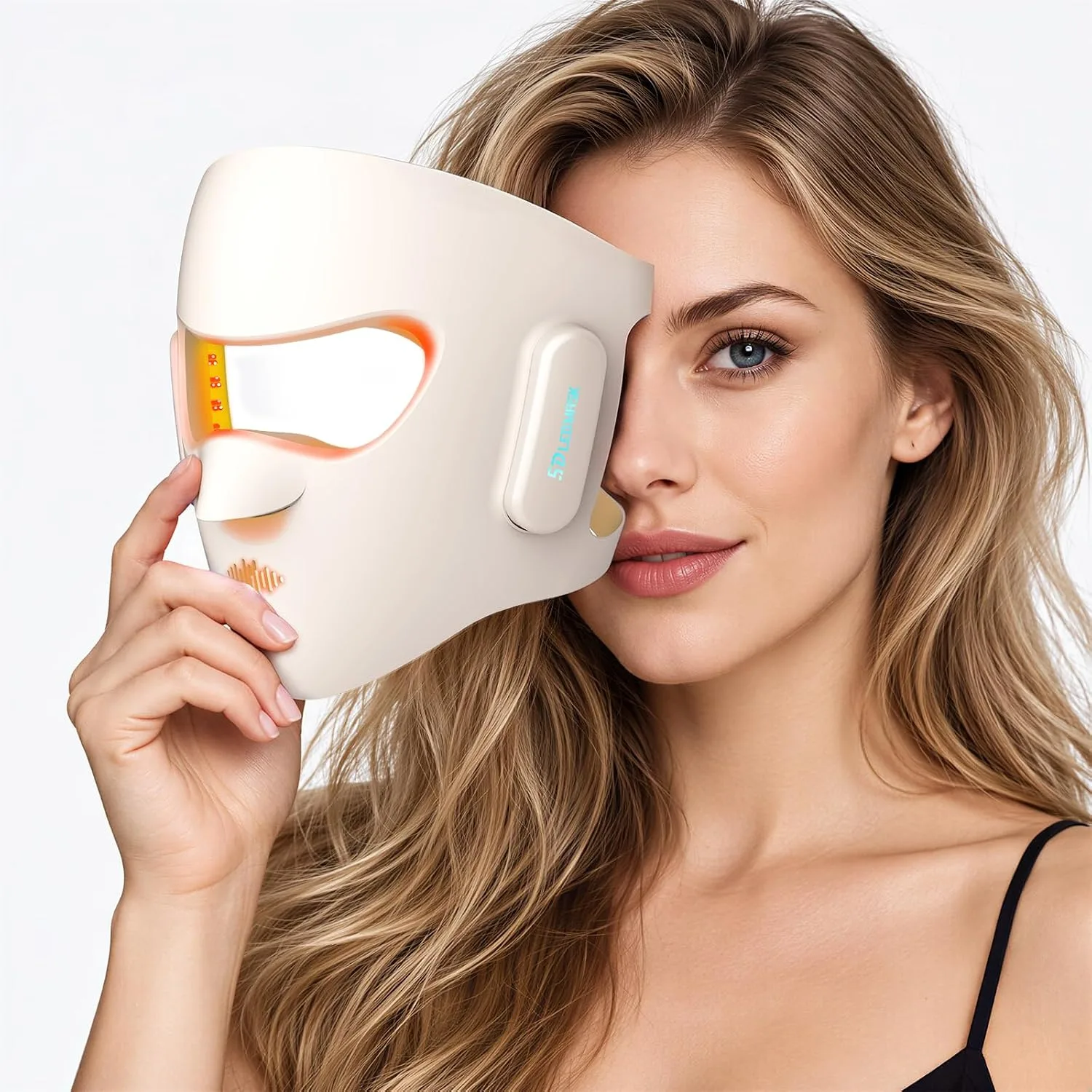 Red Light Therapy Mask for Face, Wireless LED Face Mask, 416 LEDs