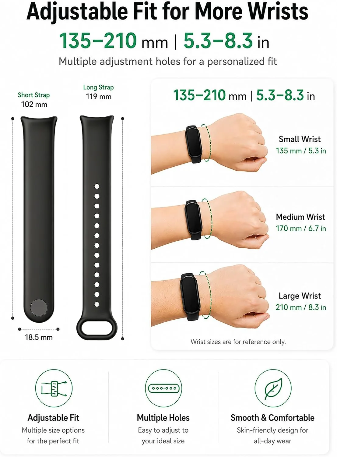 Replacement Straps for Xiaomi Smart Band 10/9/8