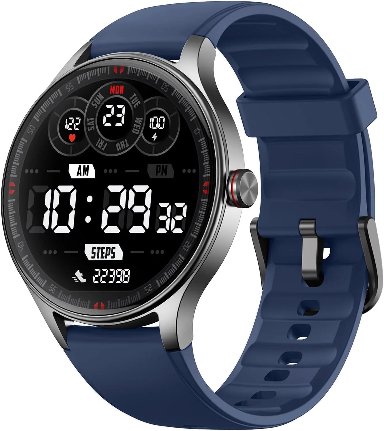 Smart Watch for Men Women, 105+ Sports Modes Fitness Tracker (Blue)
