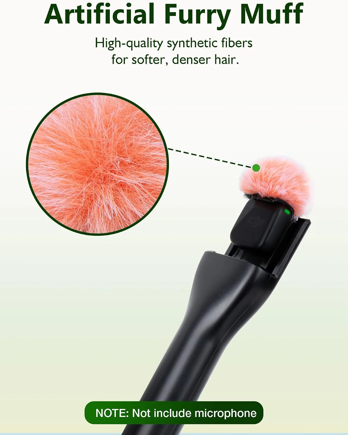 Microphone Windscreen for DJI Mic Mini - 2 Packs Furry Mic Wind Muff Cover Suitable for DJI Mini Reduce Wind Noise (Pink)