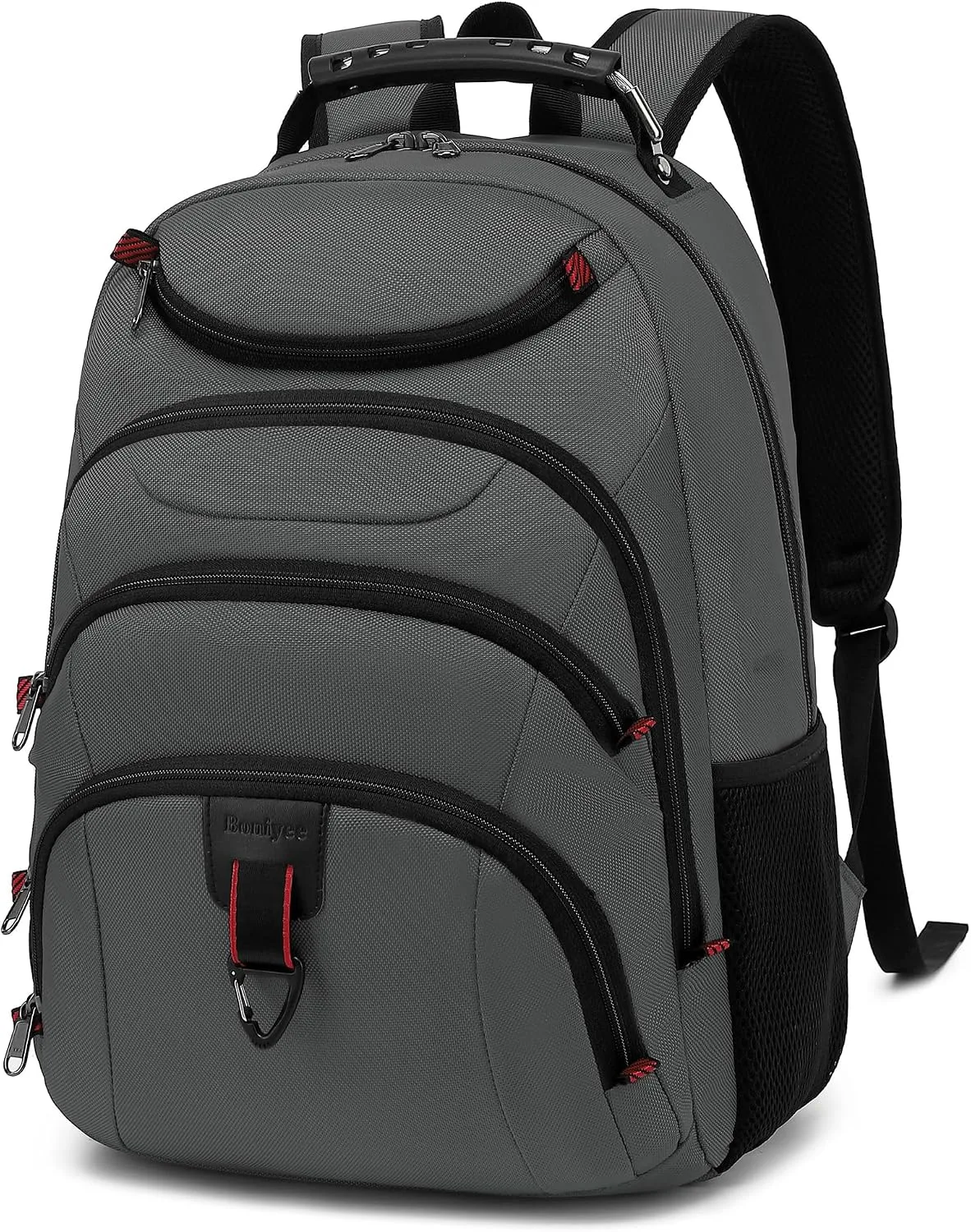 Boavan Laptop Backpack for men, 15.6 inch Laptop Bag with USB Port, Waterproof Travel Work Backpack Purse, Anti-Theft Teacher Nurse Doctor Casual Bookbags Office Business backpack，Grey