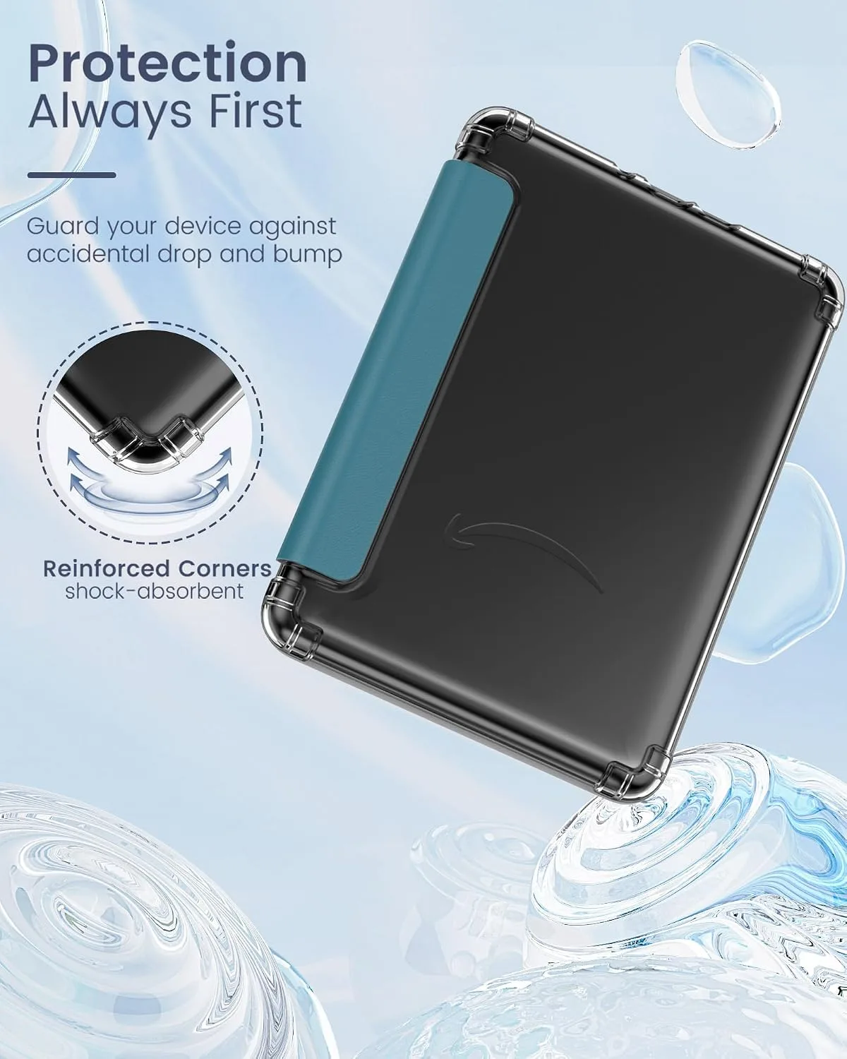 MoKo Case for Kindle Paperwhite 12th Gen & Colorsoft 2024,Turquoise