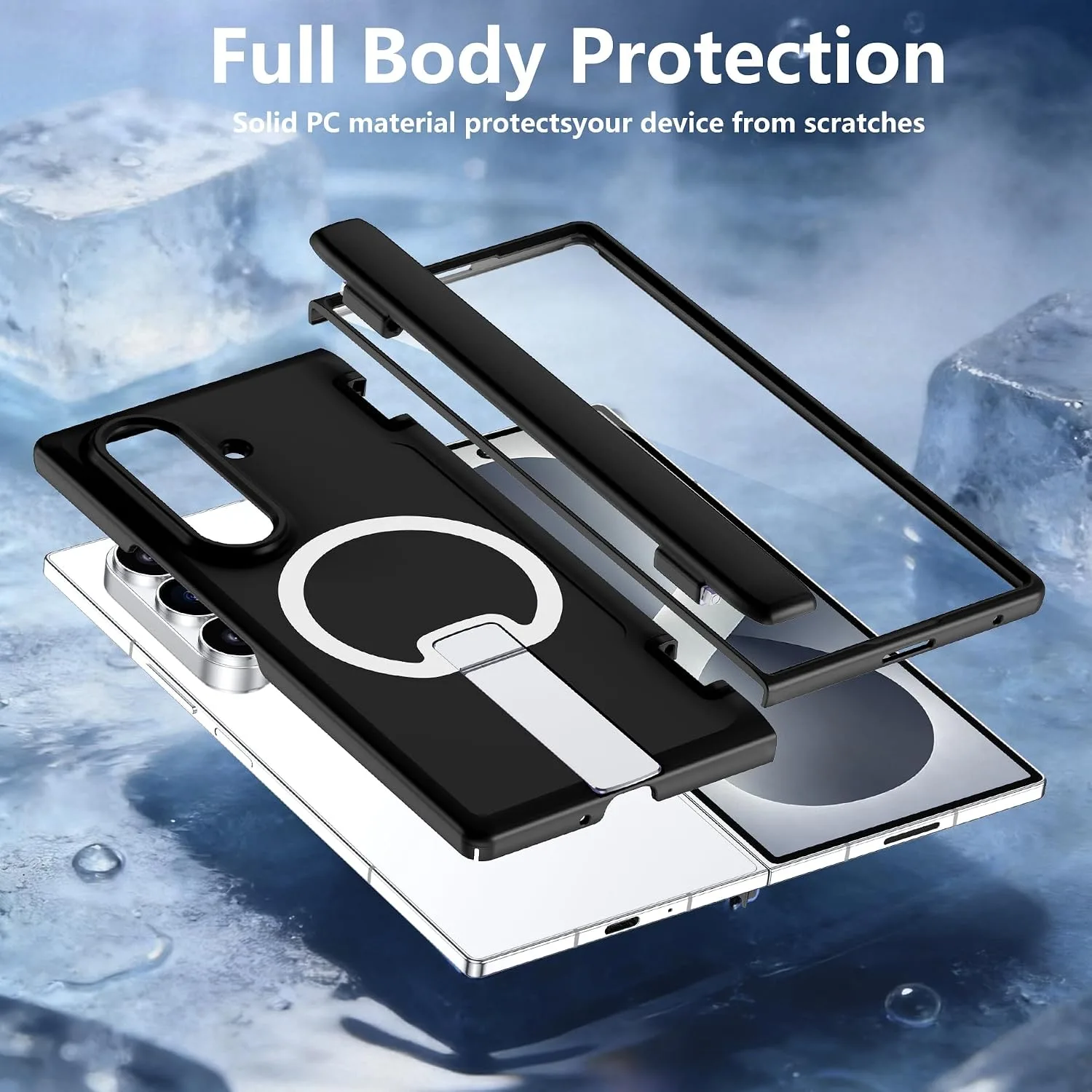 For Samsung Galaxy Z Fold 8 Ultra Case with Kickstand & Screen Protector