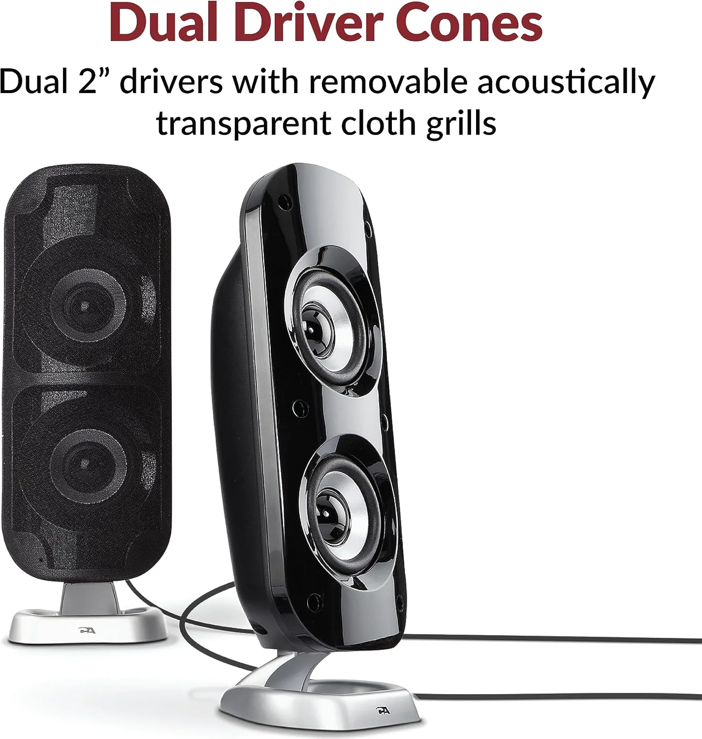 Cyber Acoustics CA-3810 2.1 Speaker System, 80W, Subwoofer
