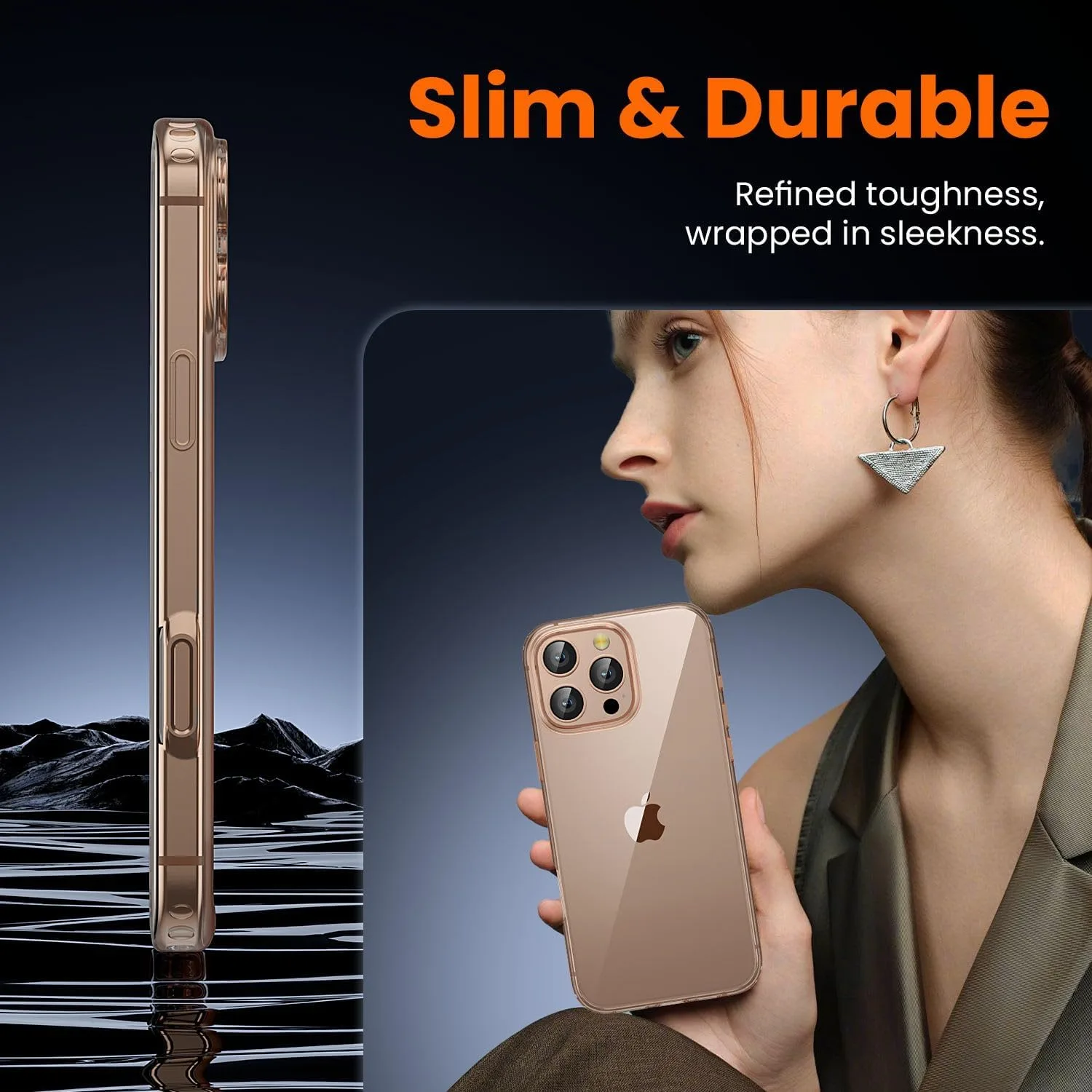 toushion 3 in 1 for iPhone 16 Pro Max Case Transparent