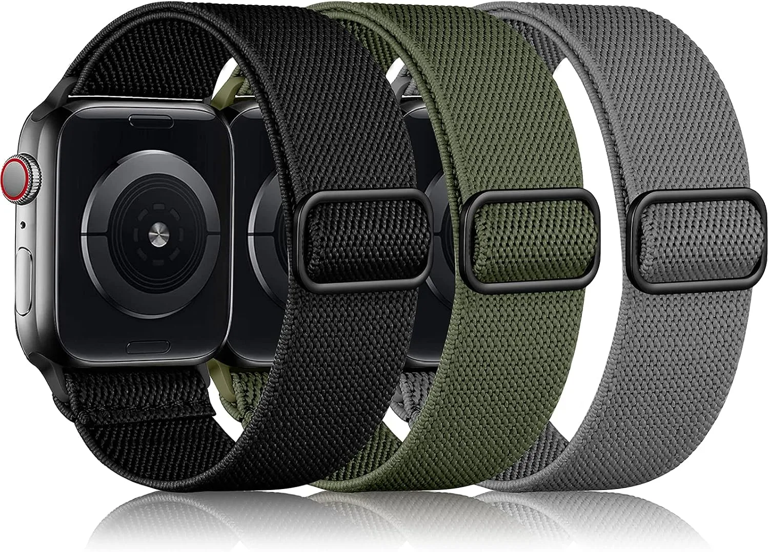 Correas DaQin 3 Pack Nylon Elástico Compatible con Apple Watch
