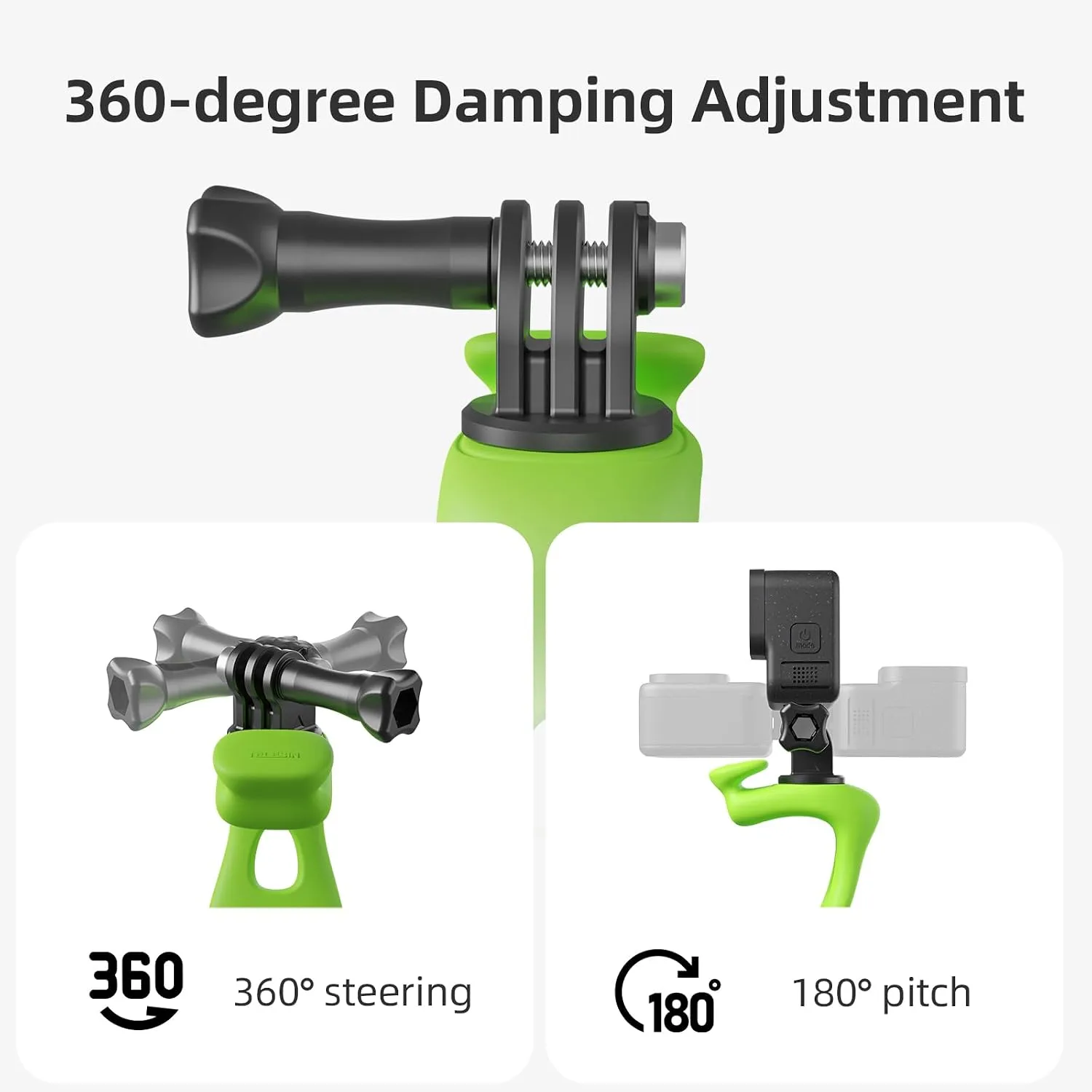TELESIN Camera Flexible Mount 360 Strap Mount Wrap Band for GoPro Hero 13 12 11 10 9 Insta360 DJI Action Osmo Pocket Bike Motorcycle Handlebar Roll Bar Tube Clip Holder Attach Accessories