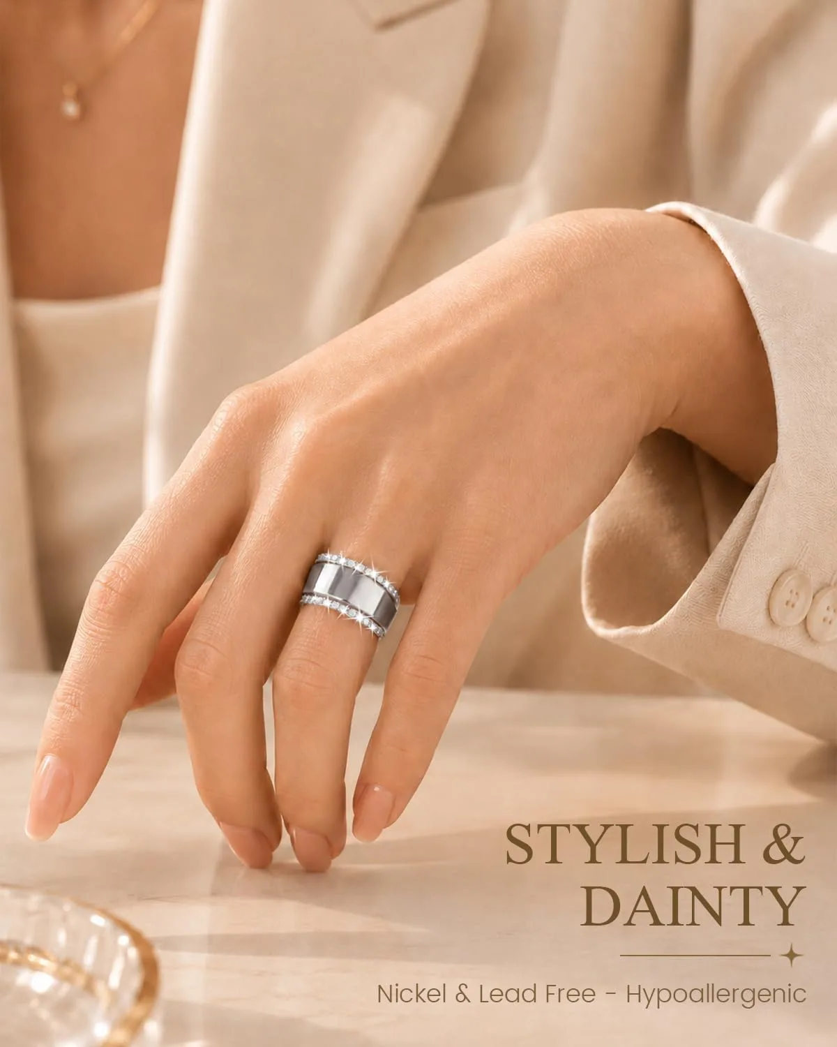 Smart Ring Cover Compatible with Oura Ring 5, 14K Gold Plated Ring Jacket