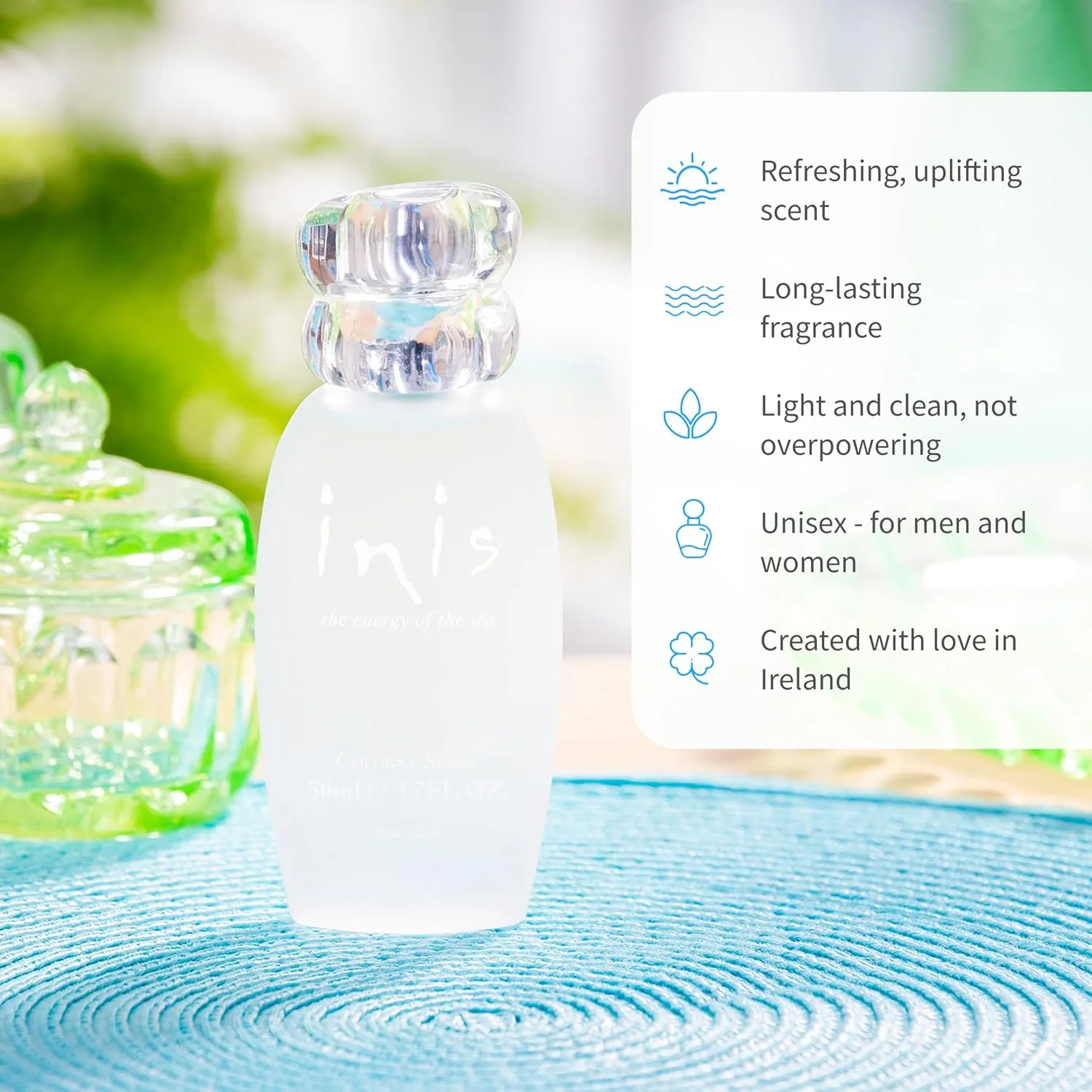 Inis the Energy of the Sea Cologne, Clean Fresh Aquatic, Unisex, 1.7 fl oz