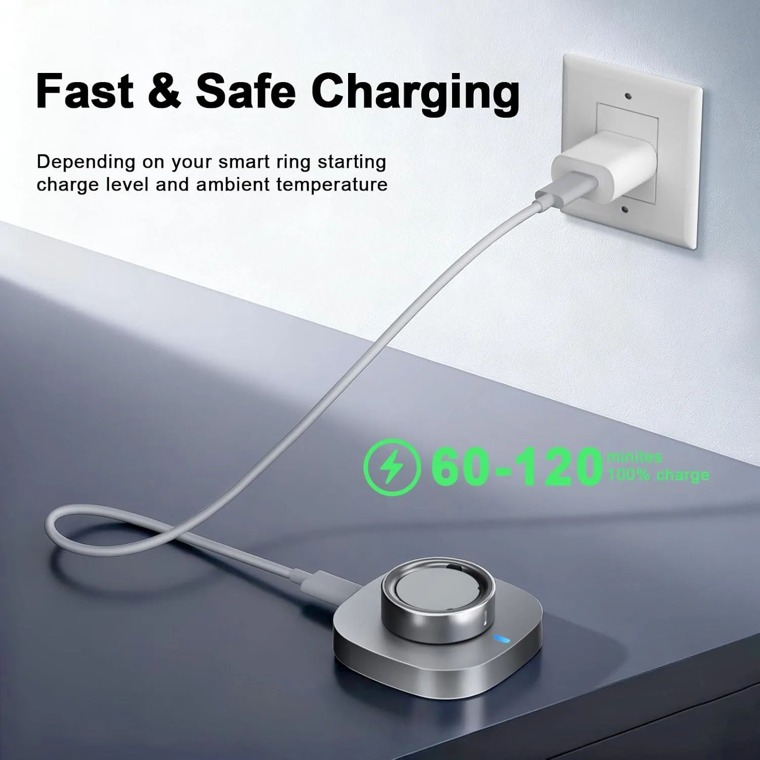 Charger Compatible with Aura-Ring Gen 4 Size 9,Fast Charging Dock