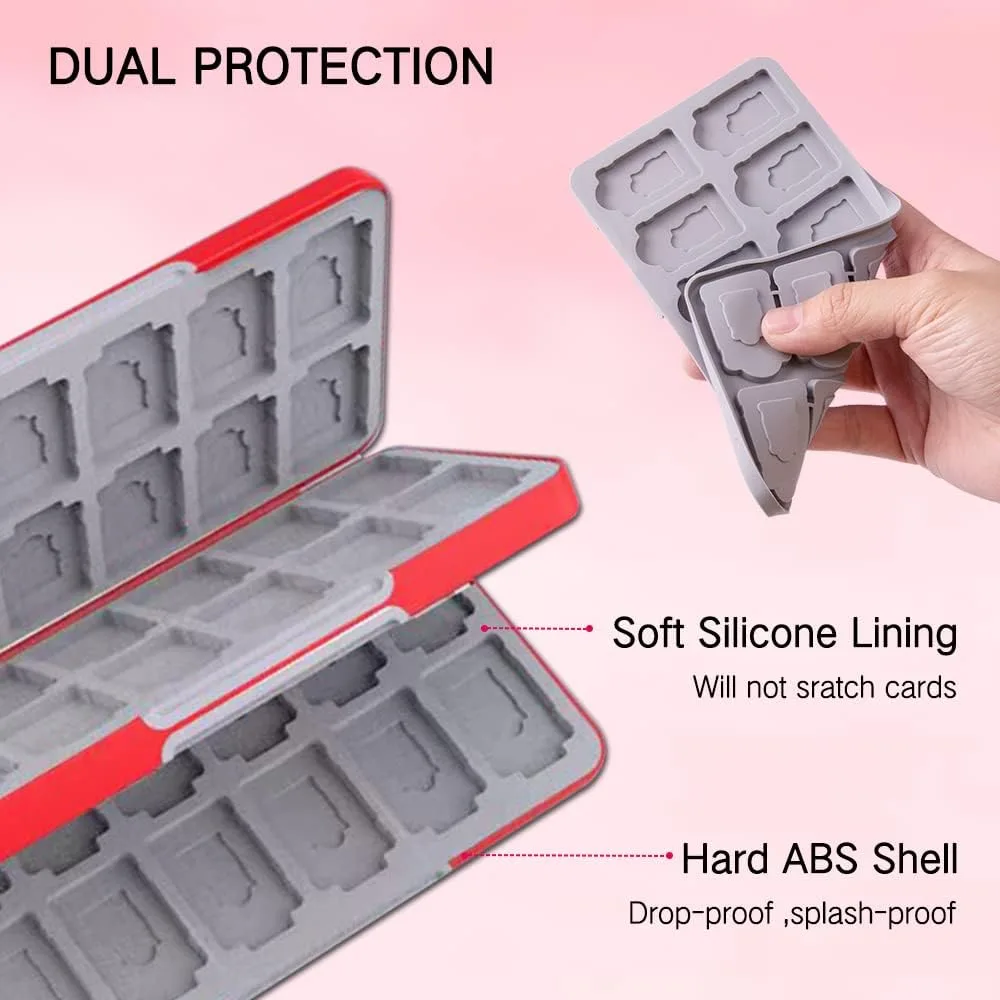 PERFECTSIGHT Switch Game Case Compatible with Nintendo Switch OLED & Switch Lite, 48 Switch 2 Game Holder，Cute Switch Game Card Case Cartridge with 48 Slots Game Card Storage, Mali