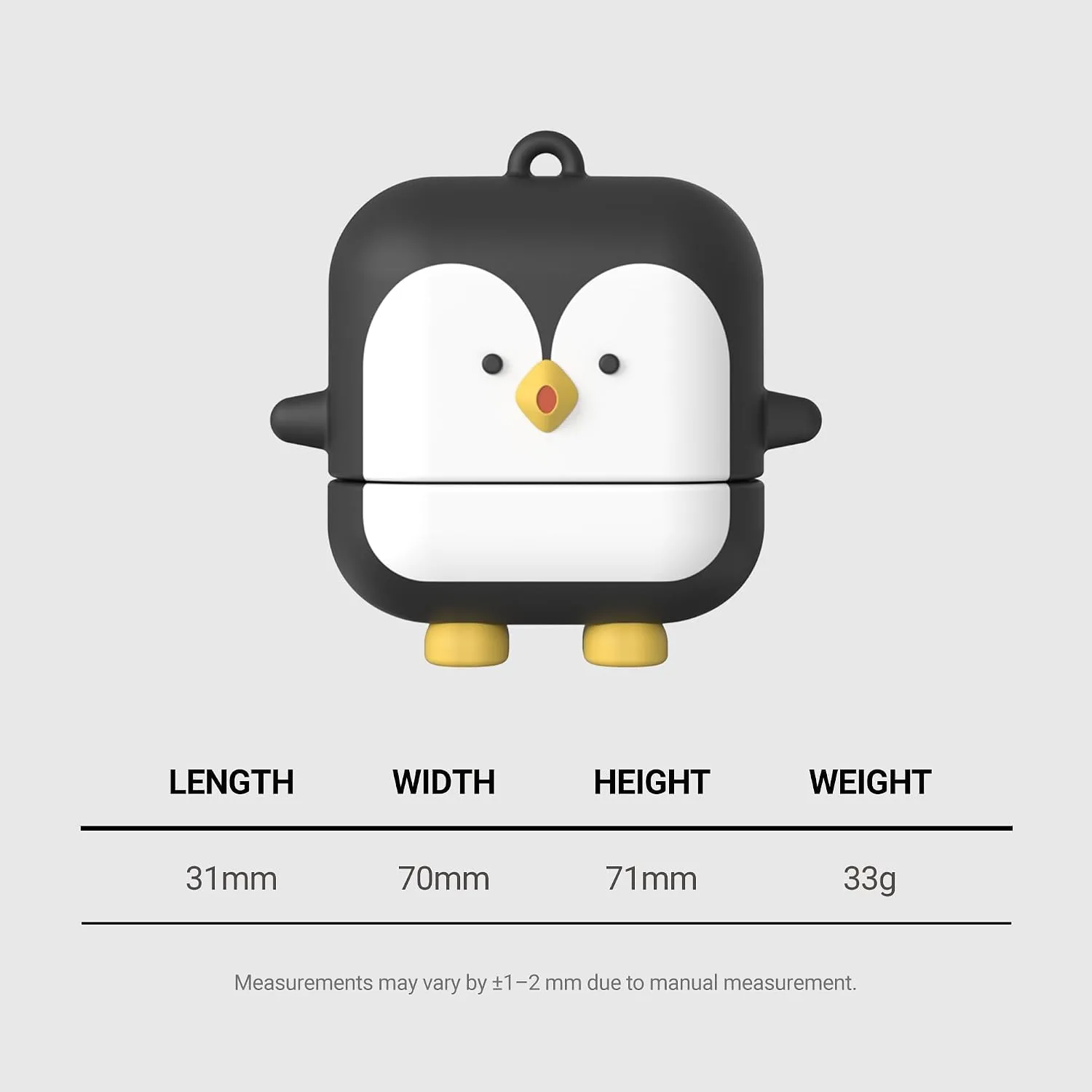 KAHI Airy Fit Sun Stick Penguin Silicone Keychain Holder Bag Charm Case