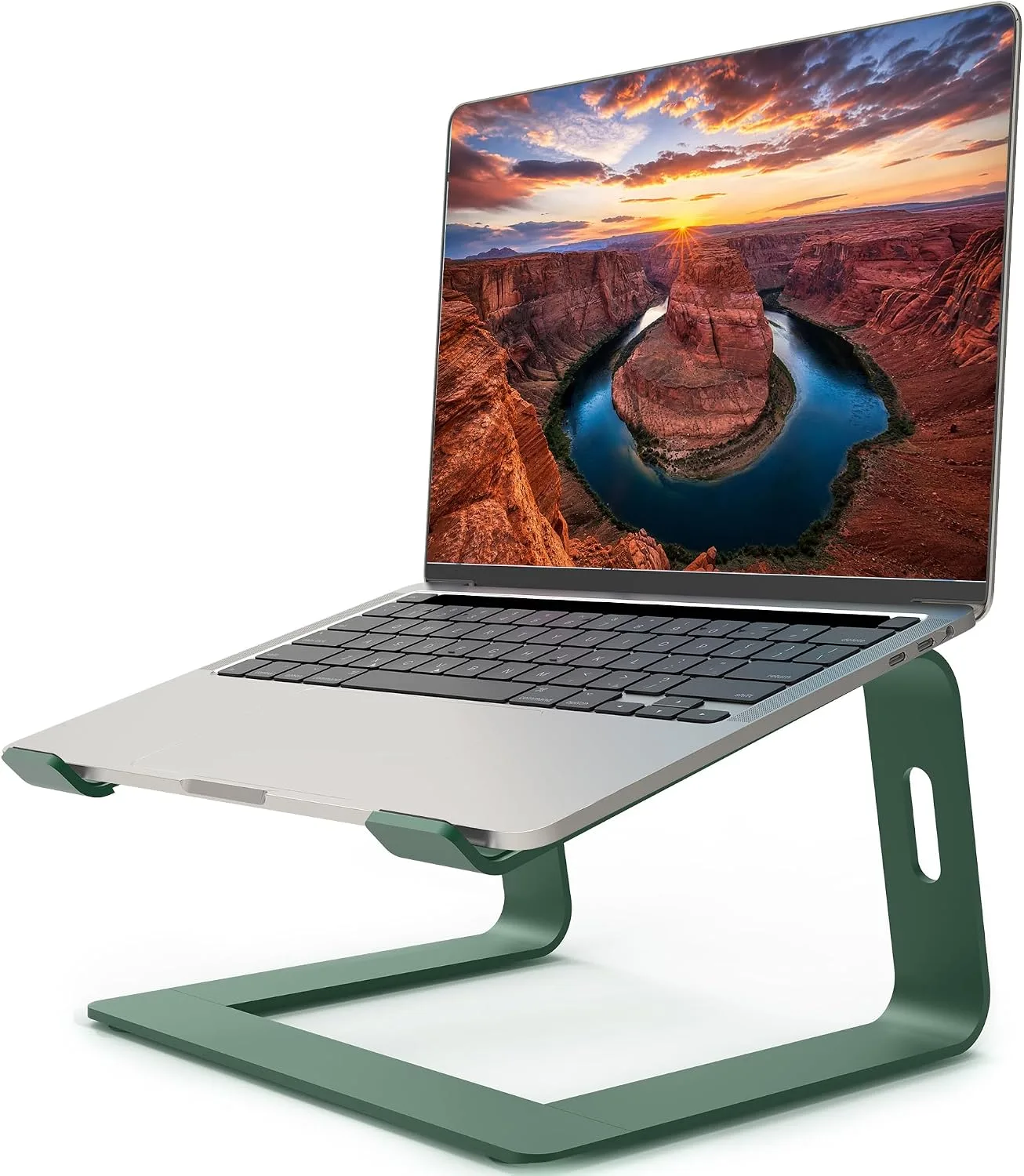 Base para laptop Orionstar ergonómica aluminio 10-15.6 pulg. verde
