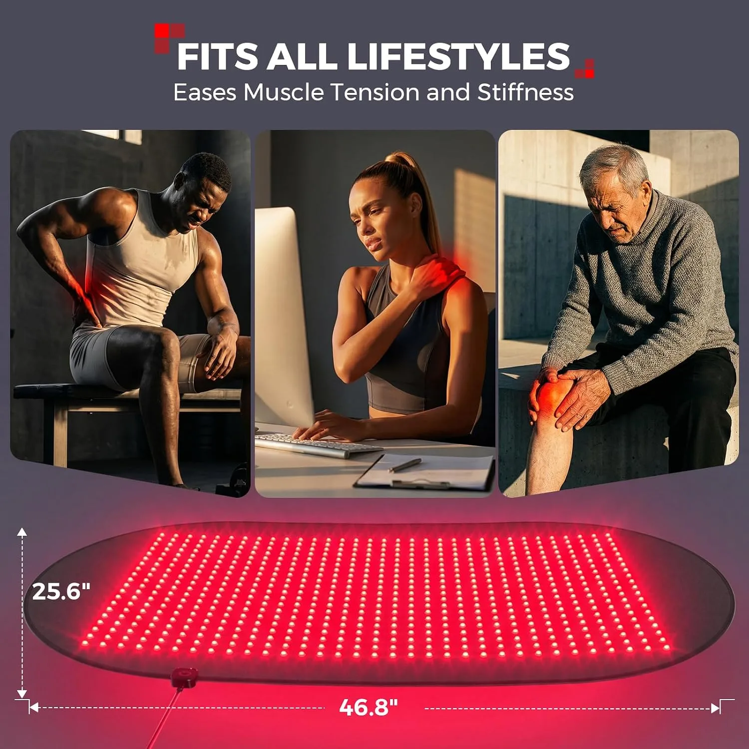 LTW Flagship 660 LEDs Red Light Therapy Mat for Body (46.8" x 25.6")