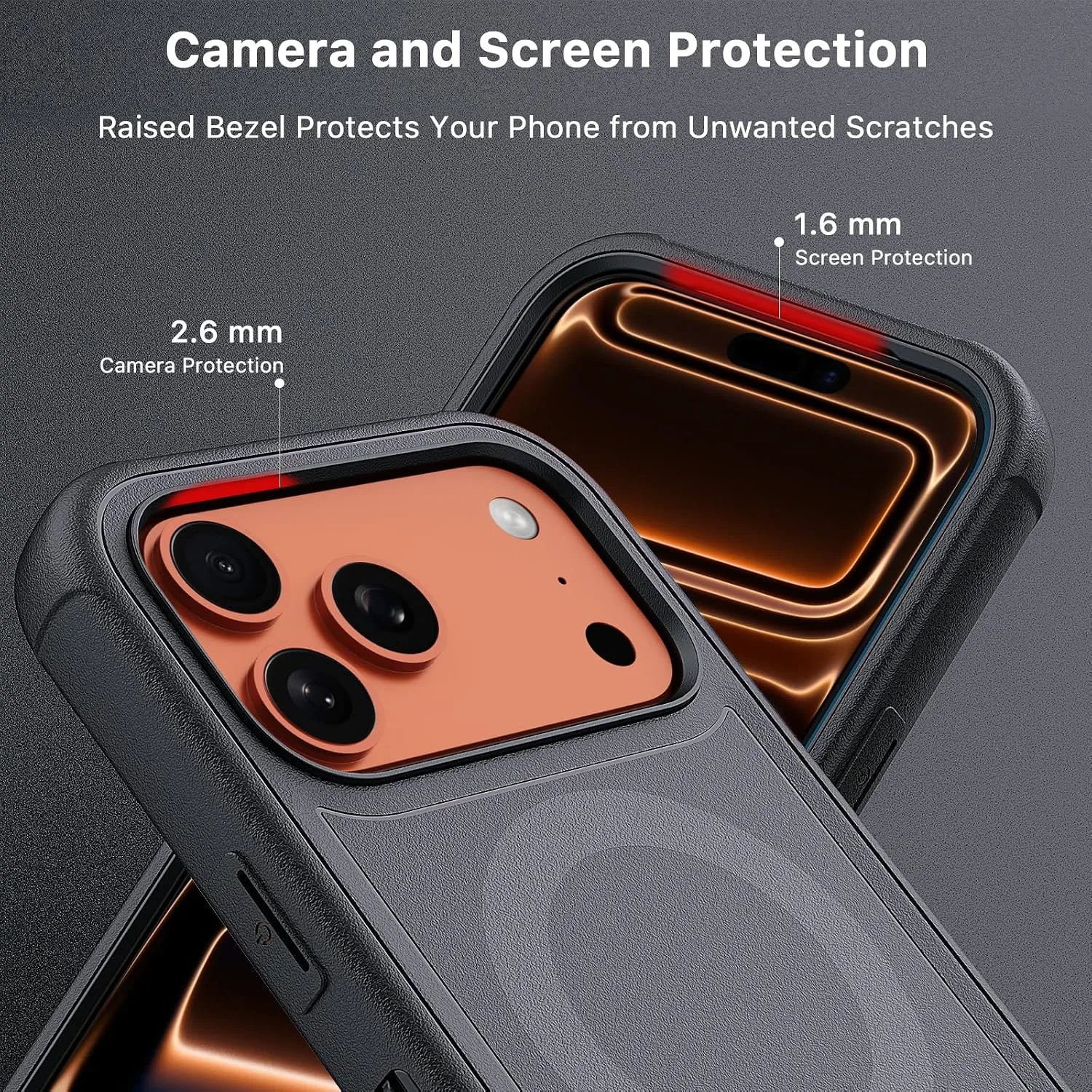 M MYBAT PRO for iPhone 17 Pro Max Case with Belt Clip Holster Black