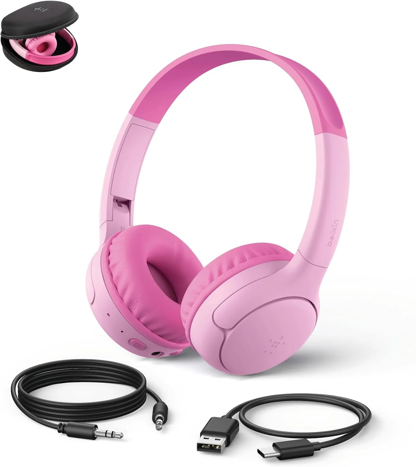 Belkin SoundForm Mini 2 Kids Headphones, Wireless & Wired, 55H Playtime