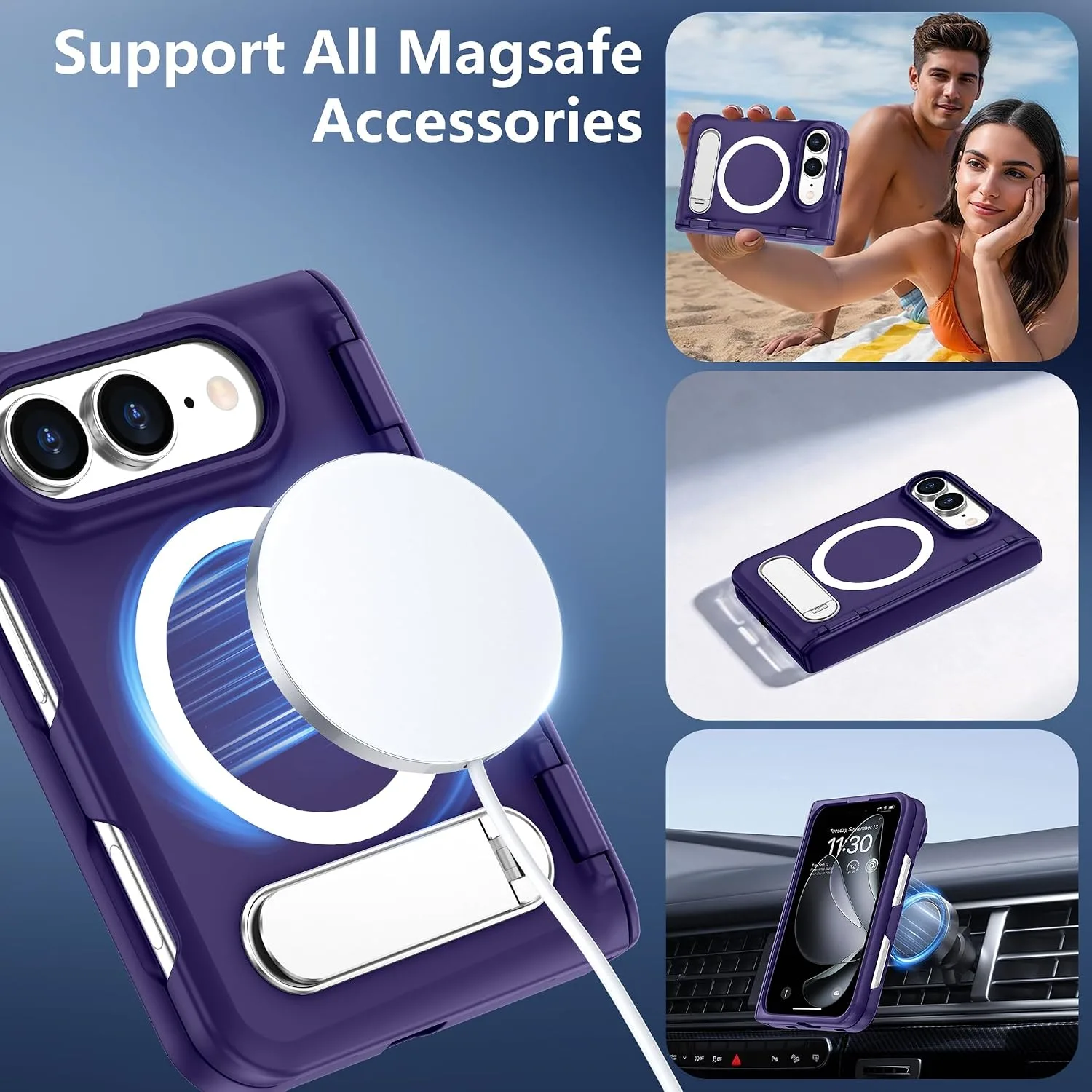 For iPhone Duo Case/iPhone Fold Case with Kickstand & Screen Protector