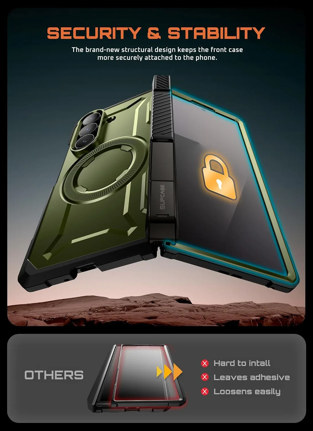 SUPCASE for Samsung Galaxy Z Fold 7 Case with Kickstand, Guldan